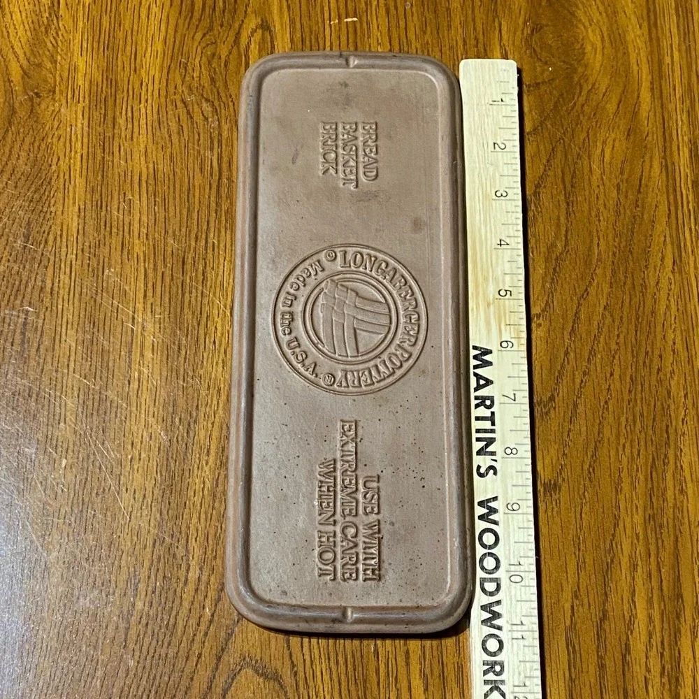 Longaberger Pottery Bread‎ Basket Warming Brick Baking Stone Discontinued USA